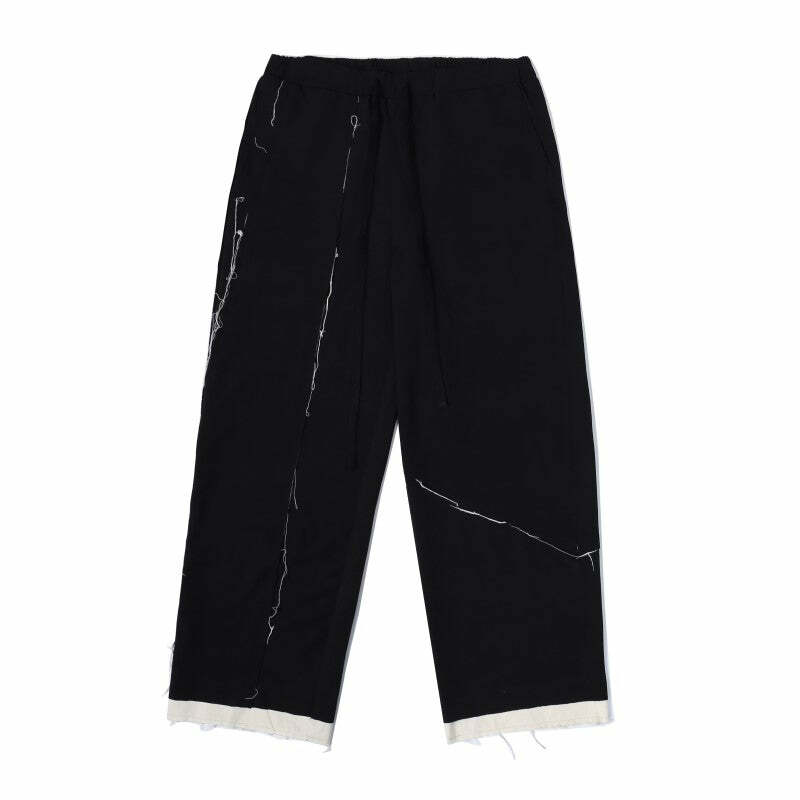 Y2K Grunge Destroyed Trousers - 90s Fashion, Retro Style, Y2K Summer Outfits, Gothic Y2K