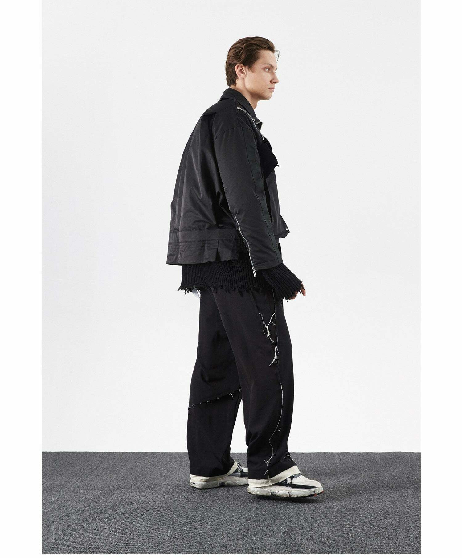 Y2K Grunge Destroyed Trousers - 90s Fashion, Retro Style, Y2K Summer Outfits, Gothic Y2K