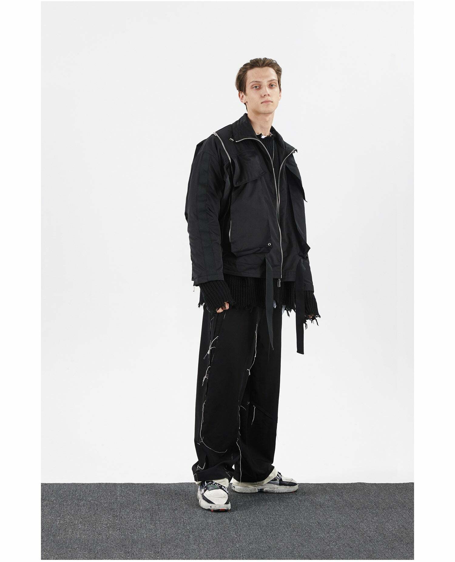 Y2K Grunge Destroyed Trousers - 90s Fashion, Retro Style, Y2K Summer Outfits, Gothic Y2K