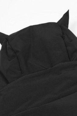 Y2K Grunge Devil Puffer Jacket - Retro 90s Fashion, Summer & Party Outfits for Women