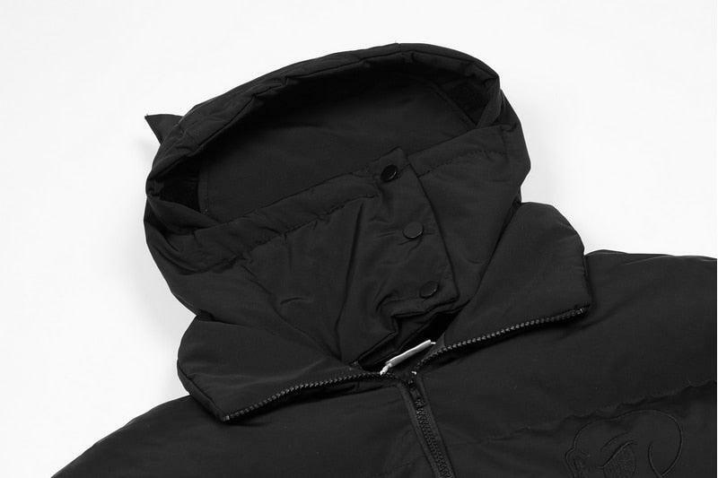 Y2K Grunge Devil Puffer Jacket - Retro 90s Fashion, Summer Outfits, and Club Party Style