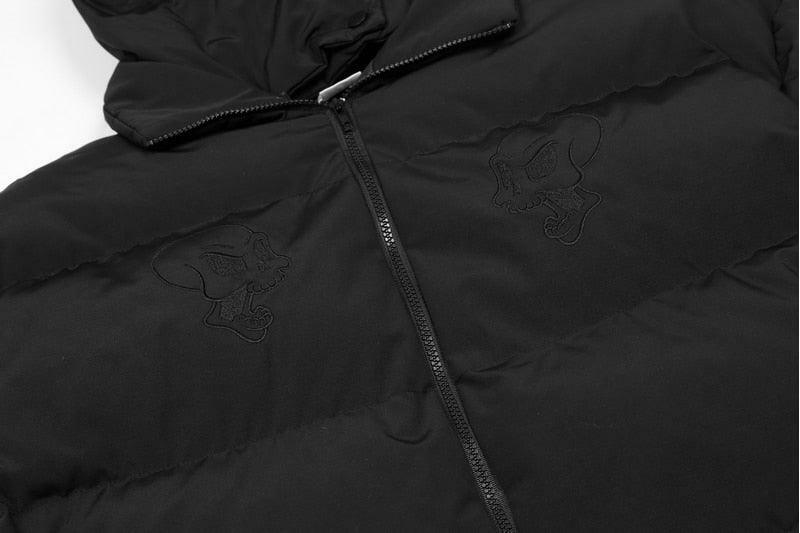 Y2K Grunge Devil Puffer Jacket - Retro 90s Fashion, Summer Outfits, and Club Party Style