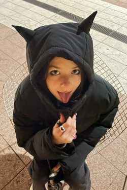 Y2K Grunge Devil Puffer Jacket - Retro 90s Fashion, Summer Outfits, and Club Party Style