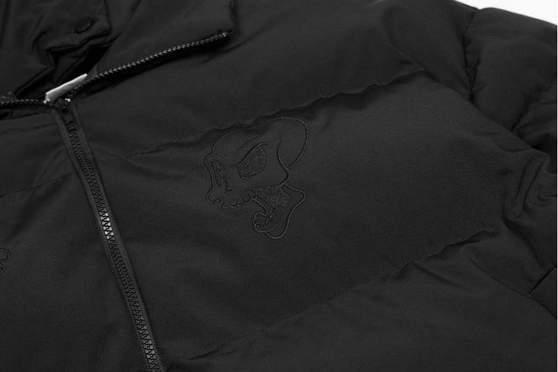 Y2K Grunge Devil Puffer Jacket - Retro 90s Fashion, Summer Outfits, and Club Party Style