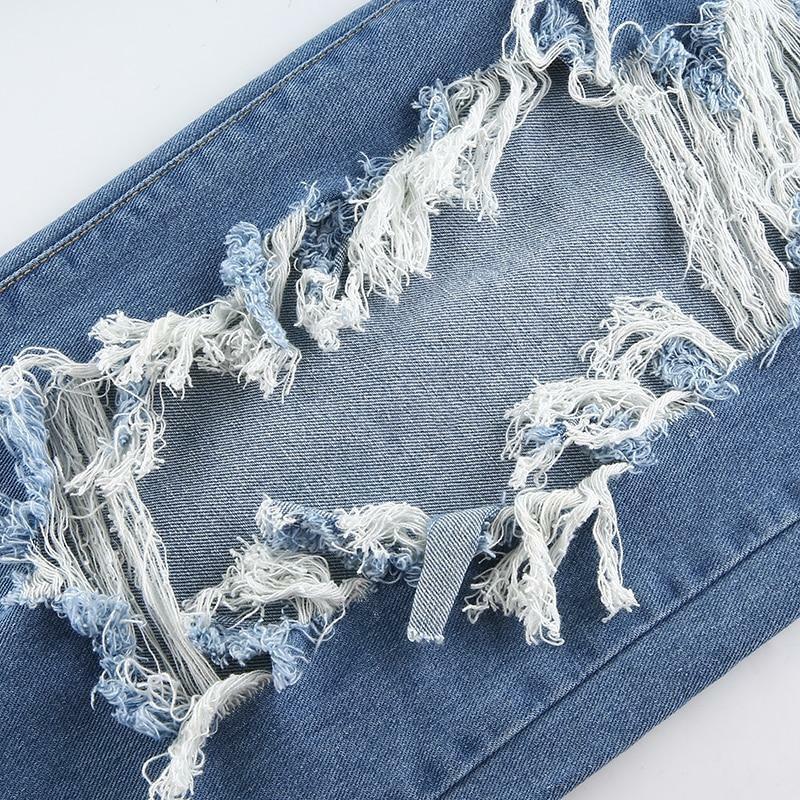 Y2K Grunge Distressed Cut Out Jeans - 90s Retro Summer Outfit, Y2K Fashion Essentials