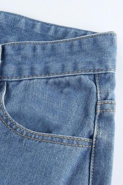 Y2K Grunge Distressed Cut Out Jeans - 90s Retro Summer Outfit, Y2K Fashion Essentials
