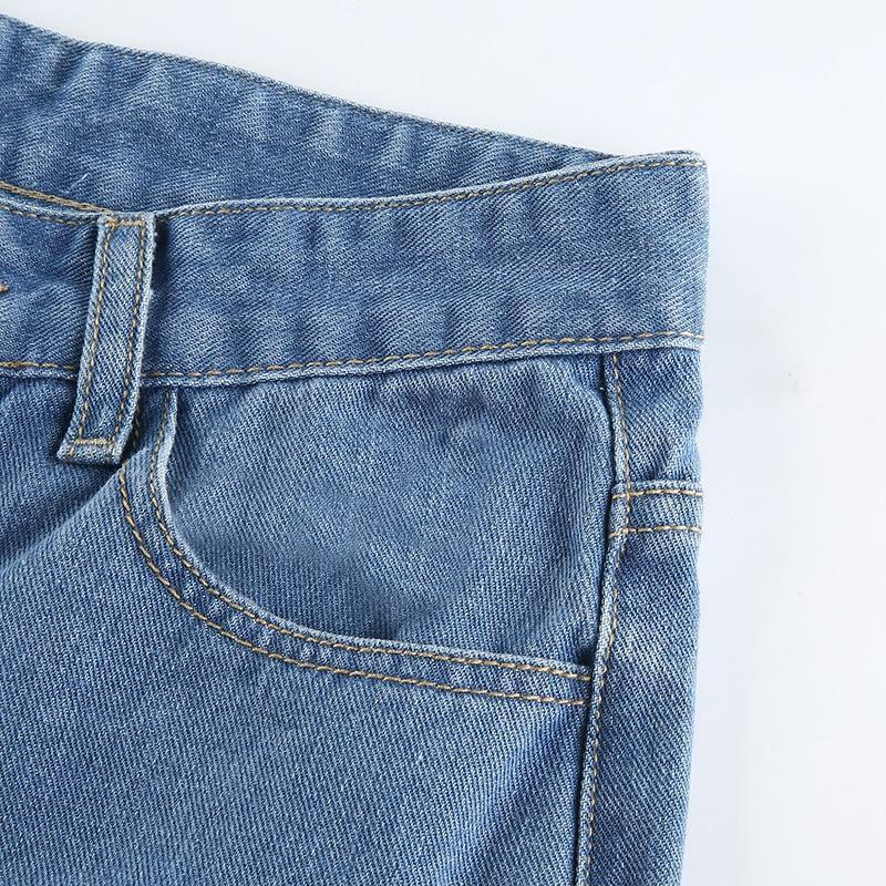 Y2K Grunge Distressed Cut Out Jeans - 90s Retro Summer Outfit, Y2K Fashion Essentials
