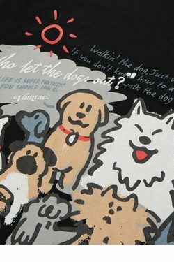 Y2K Grunge Dog Park Tee - Retro 90s Fashion, Summer Y2K Outfits, Baby Tees, and Pastel Goth