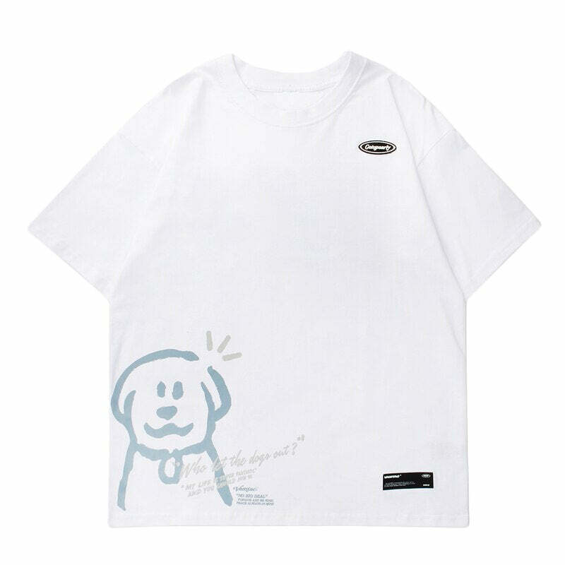 Y2K Grunge Dog Park Tee - Retro 90s Fashion, Summer Y2K Outfits, Baby Tees, and Pastel Goth
