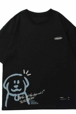 Y2K Grunge Dog Park Tee - Retro 90s Fashion, Summer Y2K Outfits, Baby Tees, and Pastel Goth