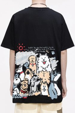 Y2K Grunge Dog Park Tee - Retro 90s Fashion, Summer Y2K Outfits, Baby Tees, and Pastel Goth