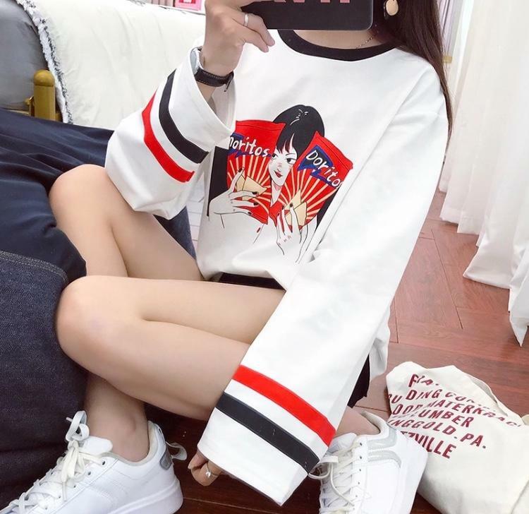 Y2K Grunge Dorito Sweatshirt - Retro 90s Fashion, Summer Outfits, and Pastel Goth Style