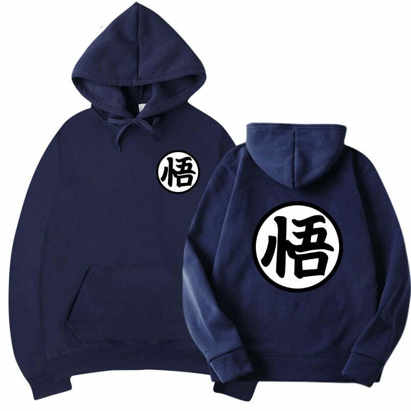 Y2K Grunge Dragon Ball Anime Hoodie - Retro 90s Fashion, Summer Outfits, and Pastel Goth Style