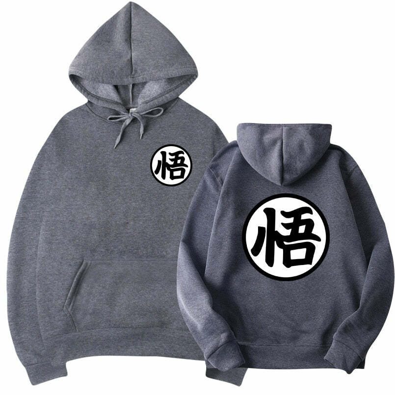 Y2K Grunge Dragon Ball Anime Hoodie - Retro 90s Fashion, Summer Outfits, and Pastel Goth Style
