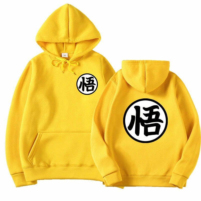 Y2K Grunge Dragon Ball Anime Hoodie - Retro 90s Fashion, Summer Outfits, and Pastel Goth Style