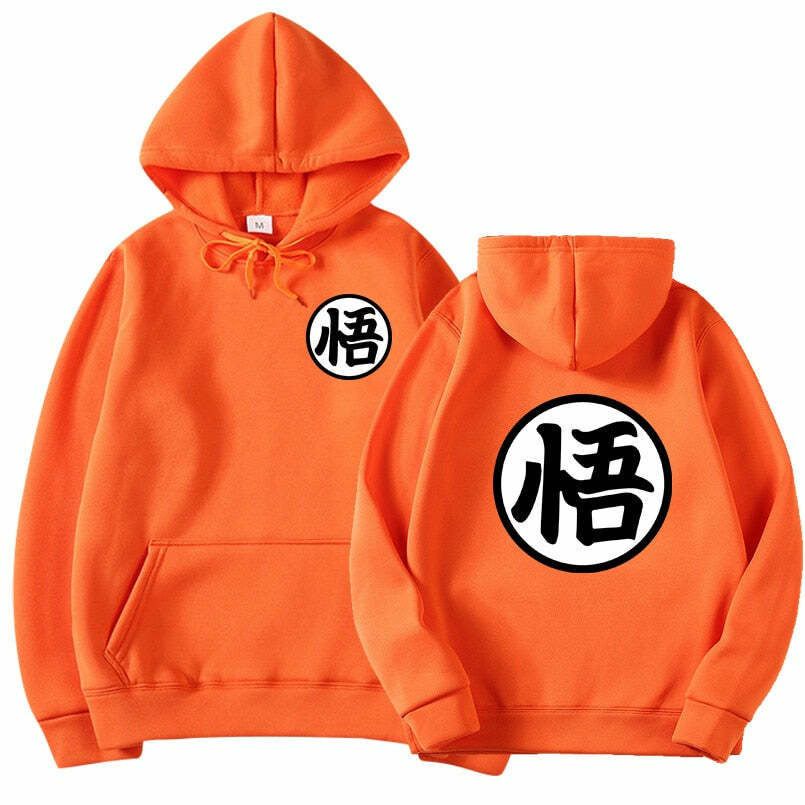 Y2K Grunge Dragon Ball Anime Hoodie - Retro 90s Fashion, Summer Outfits, and Pastel Goth Style