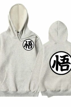 Y2K Grunge Dragon Ball Anime Hoodie - Retro 90s Fashion, Summer Outfits, and Pastel Goth Style