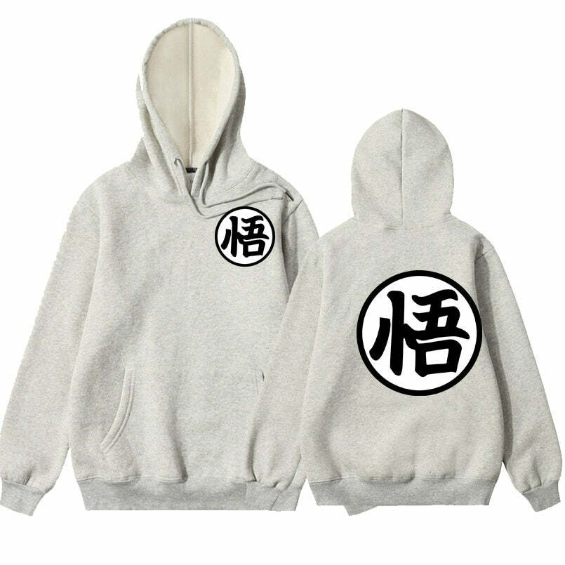 Y2K Grunge Dragon Ball Anime Hoodie - Retro 90s Fashion, Summer Outfits, and Pastel Goth Style