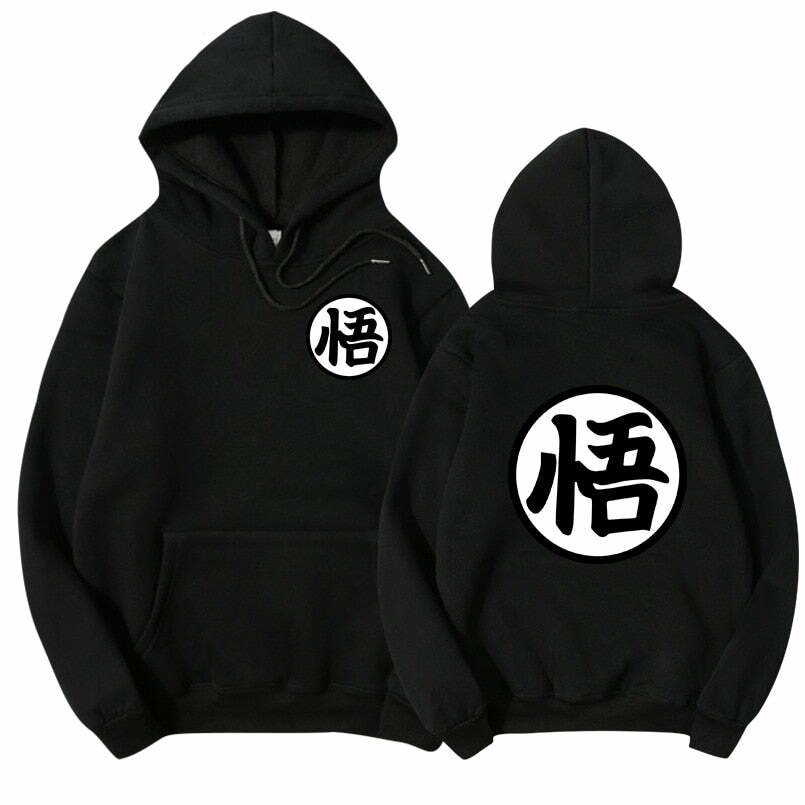 Y2K Grunge Dragon Ball Anime Hoodie - Retro 90s Fashion, Summer Outfits, and Pastel Goth Style