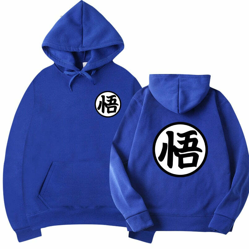 Y2K Grunge Dragon Ball Anime Hoodie - Retro 90s Fashion, Summer Outfits, and Pastel Goth Style