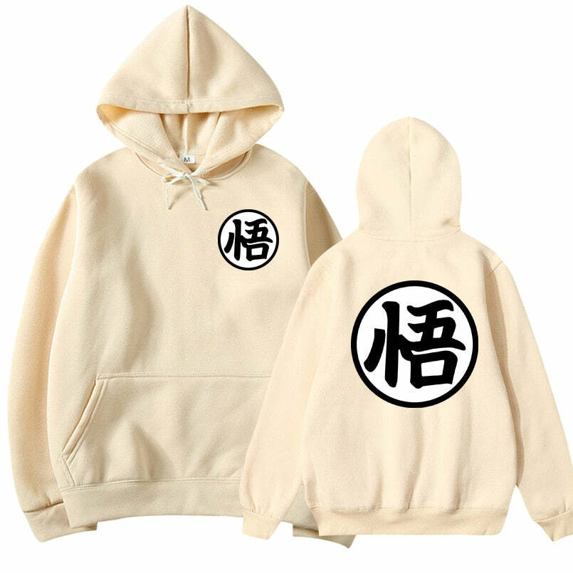 Y2K Grunge Dragon Ball Anime Hoodie - Retro 90s Fashion, Summer Outfits, and Pastel Goth Style