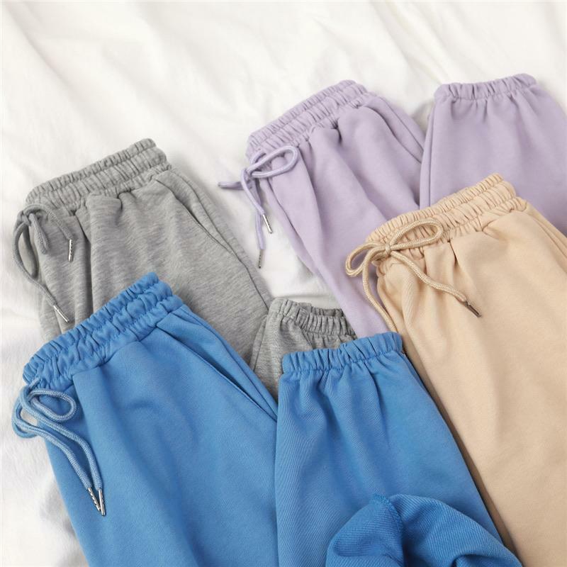 Y2K Grunge Drawstring Cotton Sweatpants - Retro 90s Summer Outfit, Pastel Goth, Hip Hop Fashion