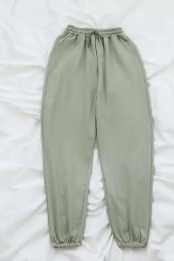 Y2K Grunge Drawstring Cotton Sweatpants - Retro 90s Summer Outfit, Pastel Goth, Hip Hop Fashion