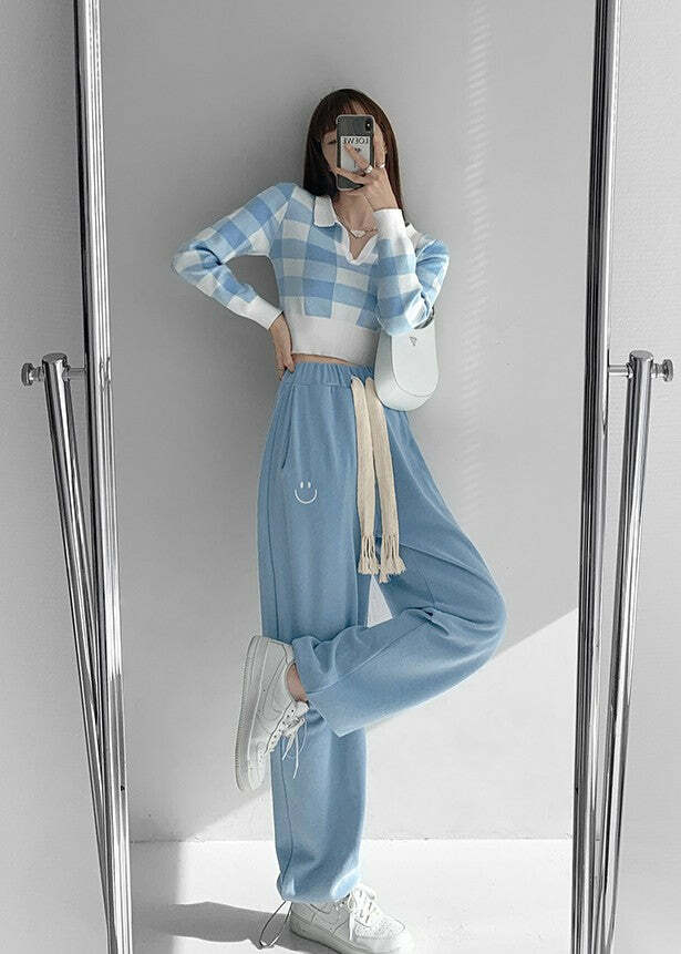 Y2K Grunge Drawstring Sweatpants - Retro 90s Summer Outfit, Perfect for Y2K Fashionistas