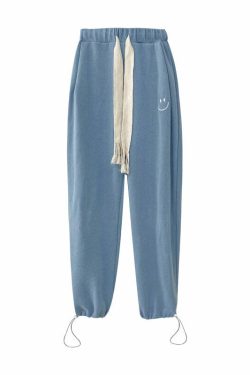 Y2K Grunge Drawstring Sweatpants - Retro 90s Summer Outfit, Perfect for Y2K Fashionistas