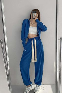 Y2K Grunge Drawstring Sweatpants - Retro 90s Summer Outfit, Perfect for Y2K Fashionistas
