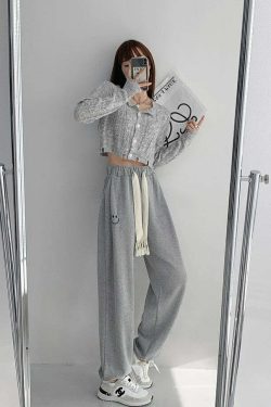 Y2K Grunge Drawstring Sweatpants - Retro 90s Summer Outfit, Perfect for Y2K Fashionistas