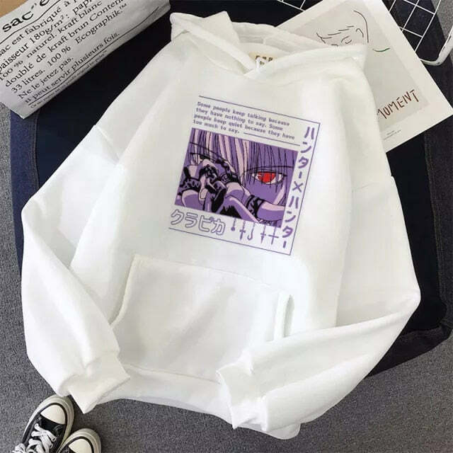 Y2K Grunge E-Girl Anime Hoodie - Retro 90s Fashion, Pastel Goth, Y2K Club & Party Outfits