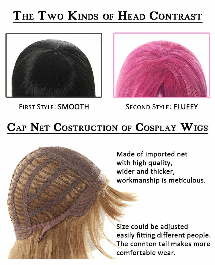 Y2K Grunge E-Girl Cosplay Split Dye Wig - Black and White | 90s Retro Fashion