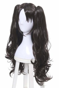 Y2K Grunge E-Girl Cosplay Wig - Long Wavy Ponytails, 90s Retro Style, Pastel Goth Vibes