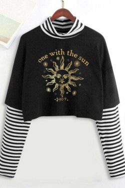 Y2K Grunge E-Girl Mystic Tarot Layered Top - 90s Retro Summer Outfit
