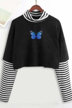 Y2K Grunge E-Girl Mystic Tarot Layered Top - 90s Retro Summer Outfit