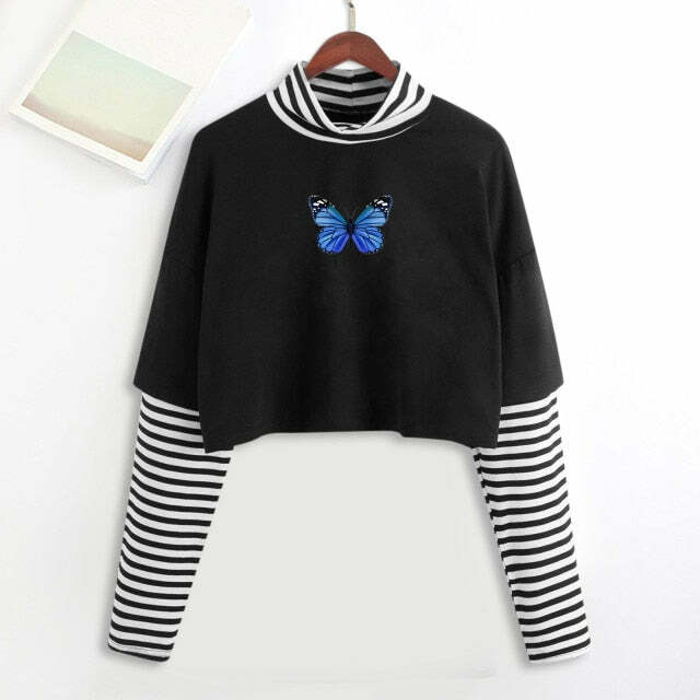 Y2K Grunge E-Girl Mystic Tarot Layered Top - 90s Retro Summer Outfit