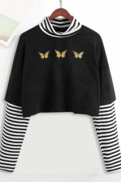 Y2K Grunge E-Girl Mystic Tarot Layered Top - 90s Retro Summer Outfit
