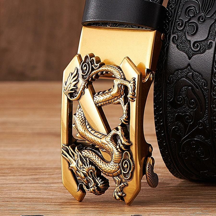 Y2K Grunge Embossed Z Dragon Pendant Leather Belt - Retro 90s Fashion & Gothic Y2K Style