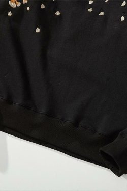 Y2K Grunge Embroidered Dragon Hoodie - 90s Retro, Summer Outfits, Y2K Fashion for Women