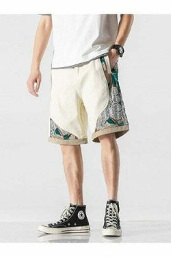 Y2K Grunge Embroidered Floral Patchwork Shorts - Retro 90s Summer Outfit for Women