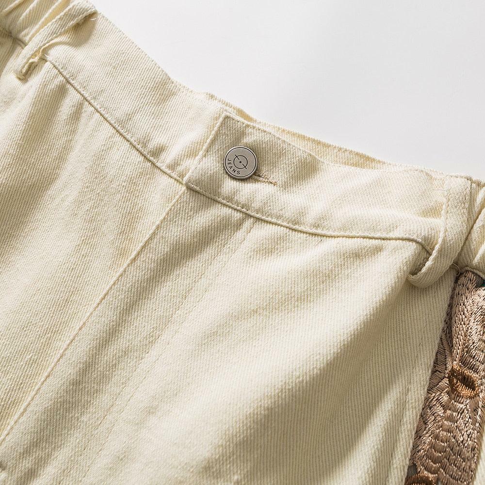 Y2K Grunge Embroidered Floral Patchwork Shorts - Retro 90s Summer Outfit for Women