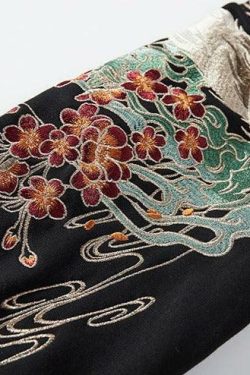Y2K Grunge Embroidered Fox Hoodie - Retro 90s Fashion, Summer Outfits, and Pastel Goth Style