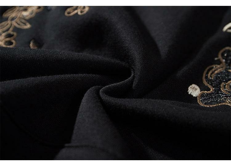 Y2K Grunge Embroidered Fox Hoodie - Retro 90s Fashion, Summer Outfits, and Pastel Goth Style