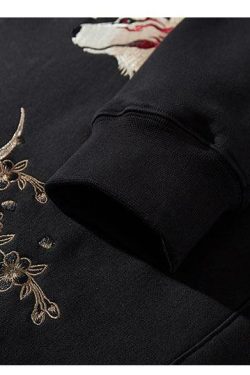 Y2K Grunge Embroidered Fox Hoodie - Retro 90s Fashion, Summer Outfits, and Pastel Goth Style