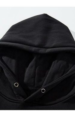 Y2K Grunge Embroidered Fox Hoodie - Retro 90s Fashion, Summer Outfits, and Pastel Goth Style