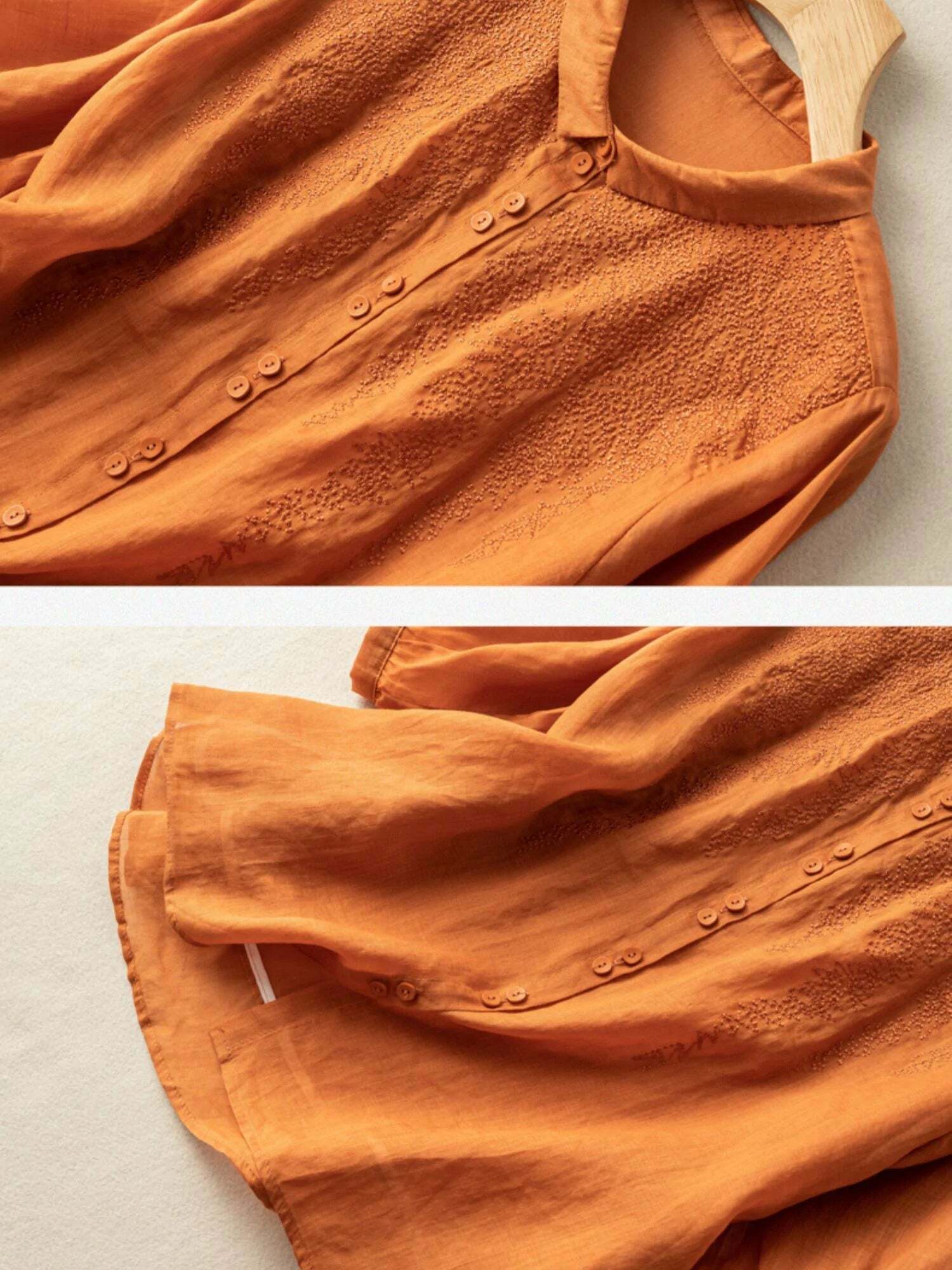Y2K Grunge Embroidered Half Sleeve Linen Shirt Top - Retro 90s Summer Fashion for Women
