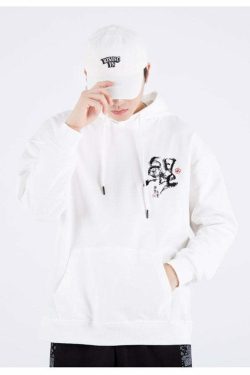 Y2K Grunge Embroidered Ocean Hoodie - Retro 90s Fashion, Summer Y2K Outfits, Pastel Goth Style