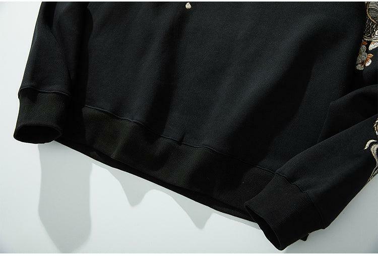 Y2K Grunge Embroidered Phoenix Hoodie - Retro 90s Fashion, Summer Outfits, and Clubwear