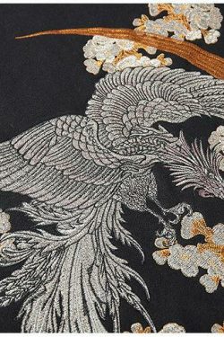 Y2K Grunge Embroidered Phoenix Hoodie - Retro 90s Fashion, Summer Outfits, and Clubwear